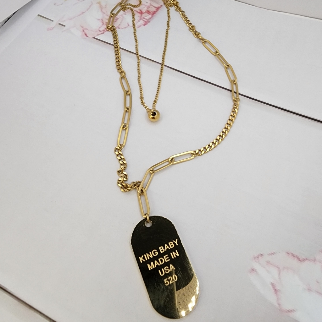 Layer Necklace Stainless Steel 15$